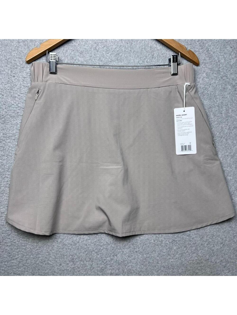 NWT Balance Collection Hazel Skort Atmosphere Taupe Athletic Tennis Golf XL